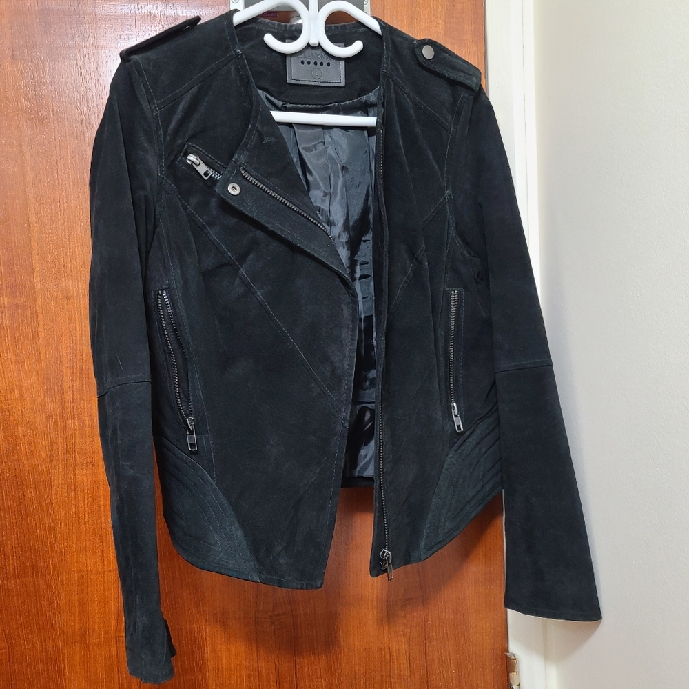 Black leather jacket